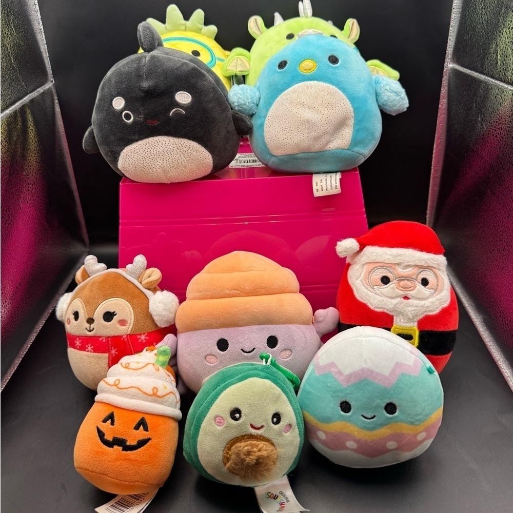 SQUISHMALLOWS Lot Of 10 6” to 3.5” Nick, Austin, Lester, Darla, Aziza, Arco, Etc